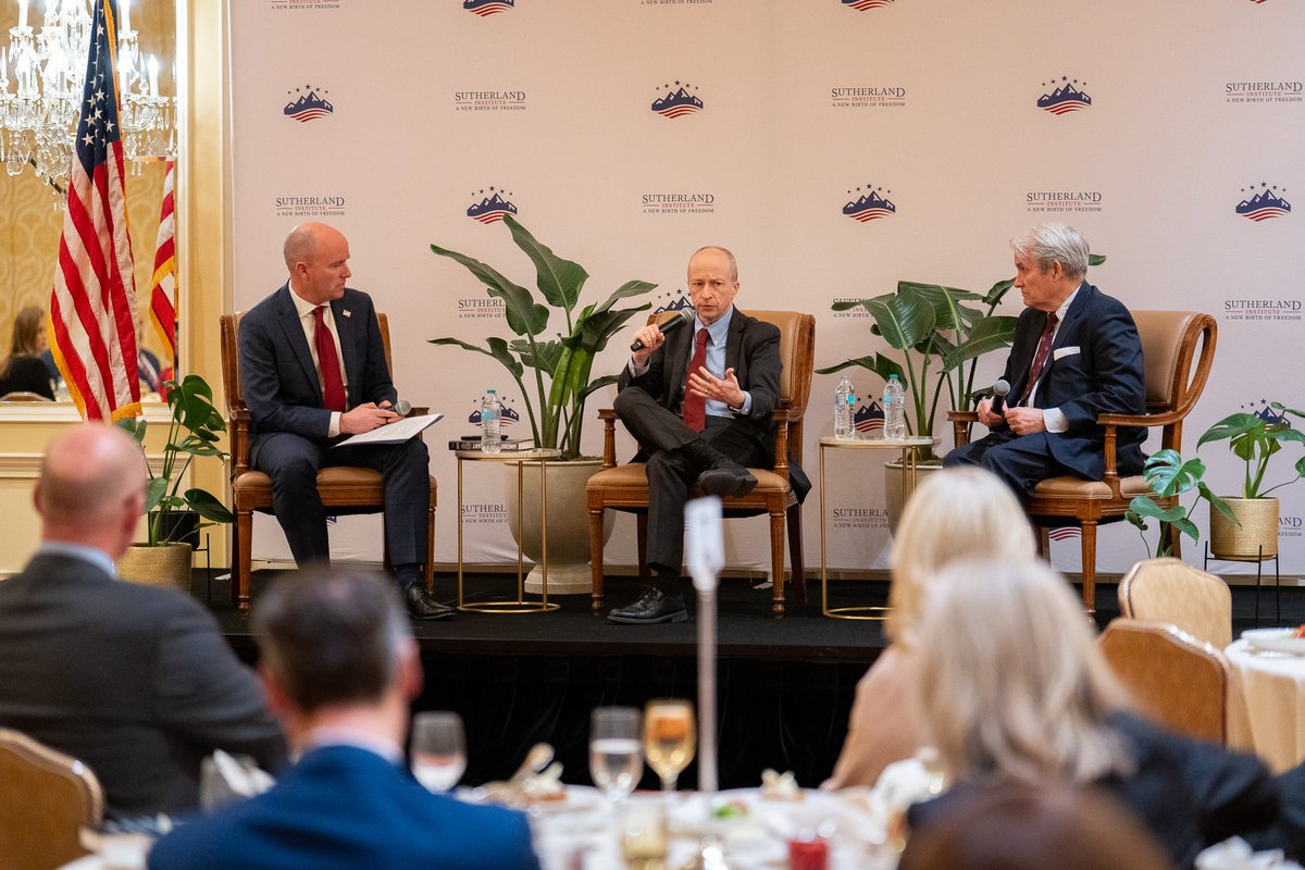 Rick Larsen (@ricklarsen_) on Twitter photo <a href="/SutherlandInst/">Sutherland Institute</a> was honored to host a conversation focused on a book by Yuval Levin entitled “American Covenant.” Our thanks to Judge Thomas B. Griffith, Yuval Levin and <a href="/GovCox/">Governor Cox</a> for leading the conversation. Our Constitution is indeed a roadmap. <a href="/SutherlandInst/">Sutherland Institute</a> was honored to host a conversation focused on a book by Yuval Levin entitled “American Covenant.” Our thanks to Judge Thomas B. Griffith, Yuval Levin and <a href="/GovCox/">Governor Cox</a> for leading the conversation. Our Constitution is indeed a roadmap.