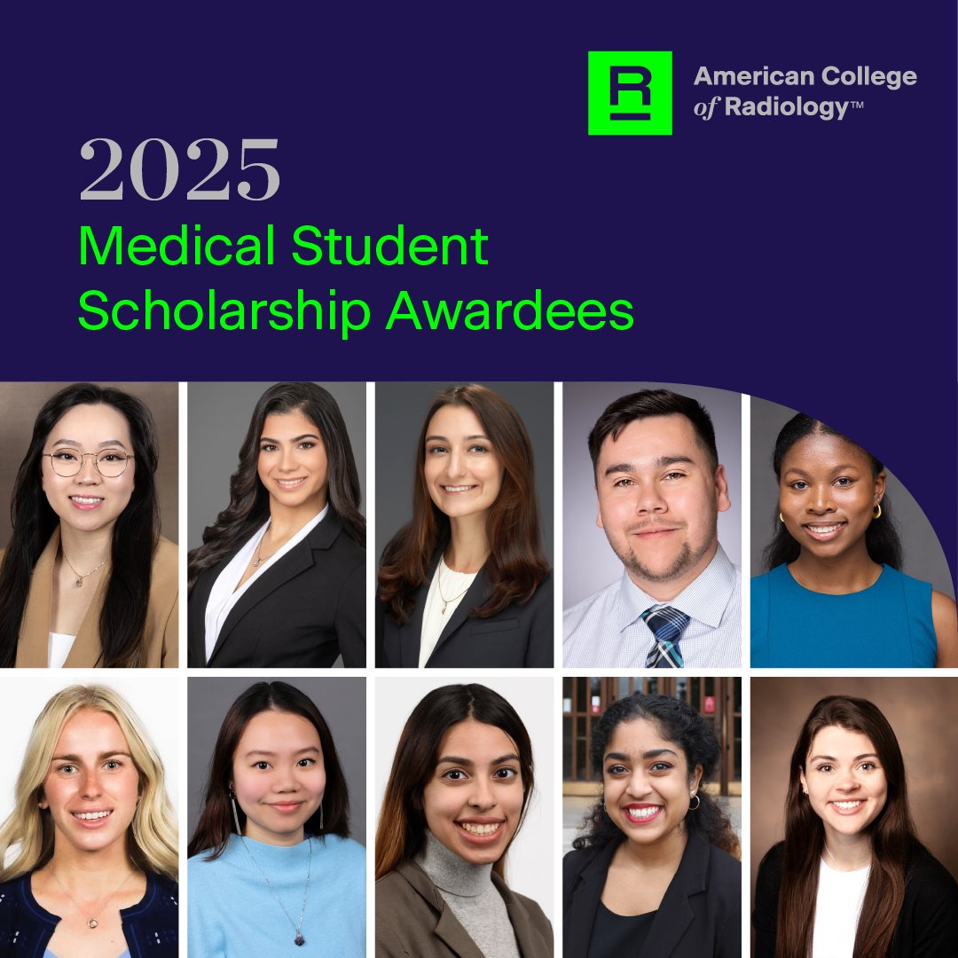 Congratulations to our 2025 Medical Student Scholarship recipients: <a href="/Annie_Pham_/">Annie Pham</a>  <a href="/Delmariesea/">Delmarie M. Rivera-Rodríguez</a> <a href="/nsholden1996/">Natasha Holden</a> <a href="/Joseph_Sotelo1/">Joseph Sotelo, MS</a> <a href="/miriam_chisholm/">Miriam Chisholm</a> Natasha Vatcher <a href="/MinhNguyenMed/">Minh Nguyen</a> @sarasiddiquimd Sidhvi Reddy <a href="/AtleeWitt/">Atlee Witt</a>🎉 

We'll see you soon at #ACR2025, May 3-7 in Washington, DC! ✈️