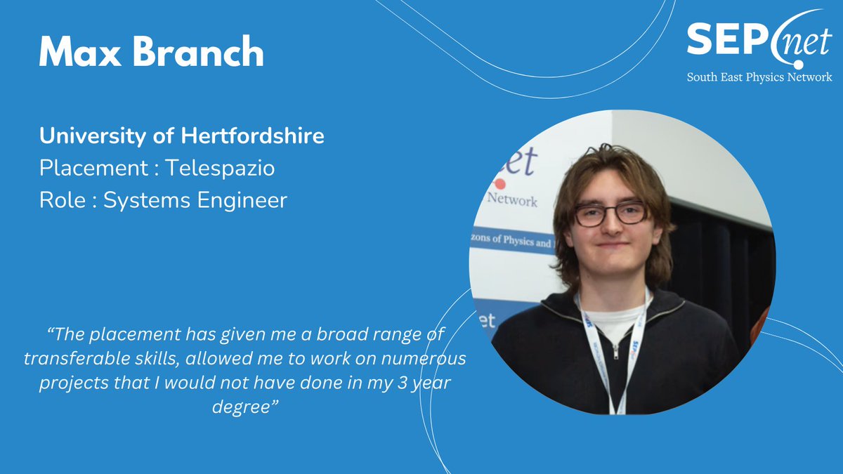 SouthEastPhysics (@sephysics) on Twitter photo Meet Max, and find out about his work placement at space services company <a href="/telespazio/">Telespazio</a> 👉tinyurl.com/4mprabtp #NationalCareersWeek #NCW2025 #physicsjobs <a href="/UniofHertsCE/">Uni of Hertfordshire - Careers & Employment</a> Meet Max, and find out about his work placement at space services company <a href="/telespazio/">Telespazio</a> 👉tinyurl.com/4mprabtp #NationalCareersWeek #NCW2025 #physicsjobs <a href="/UniofHertsCE/">Uni of Hertfordshire - Careers & Employment</a>