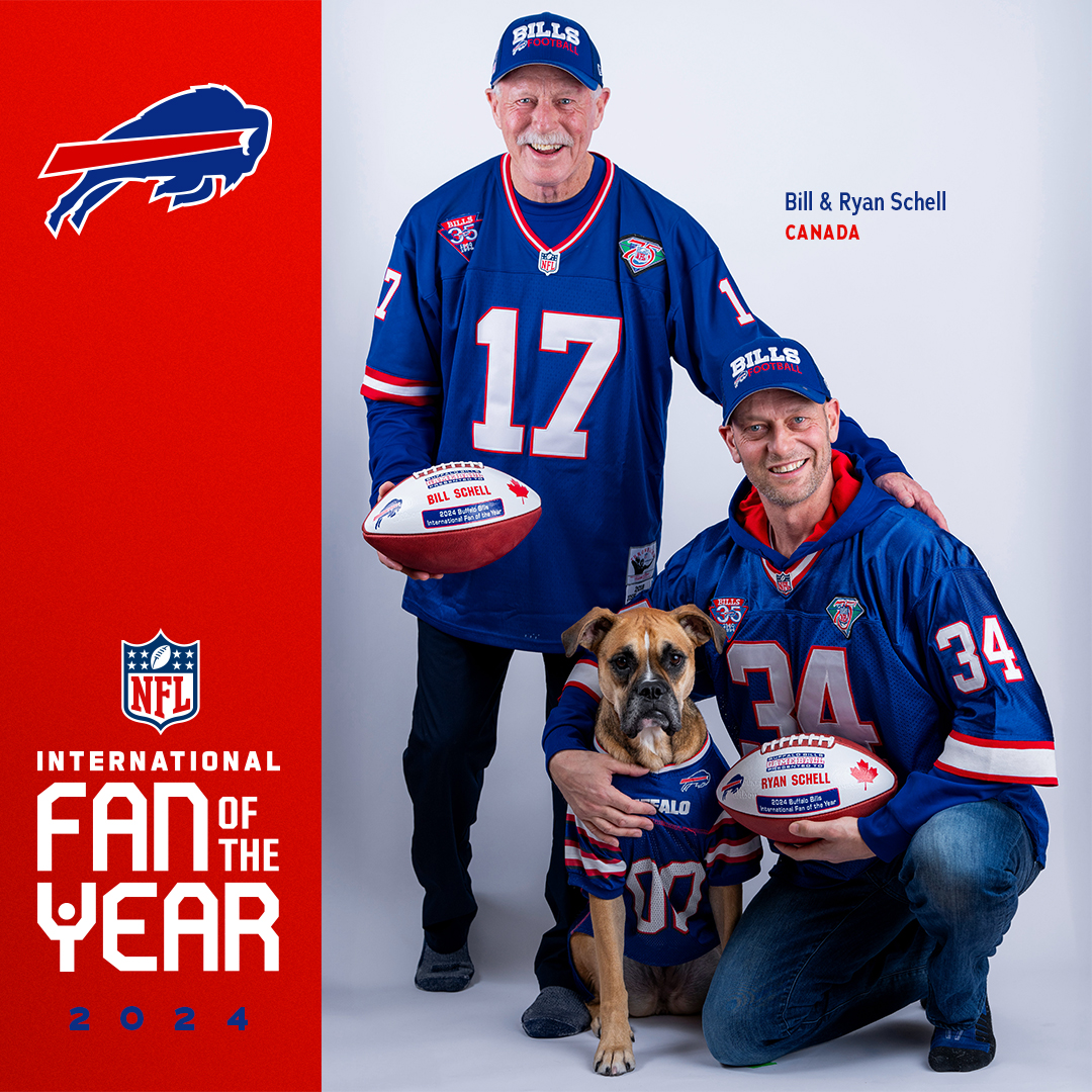 Buffalo Bills (@buffalobills) on Twitter photo Congratulations to Bill & Ryan Schell, our International Fans of the Year!  🇨🇦
#GoBills | #BillsMafia Congratulations to Bill & Ryan Schell, our International Fans of the Year!  🇨🇦
#GoBills | #BillsMafia