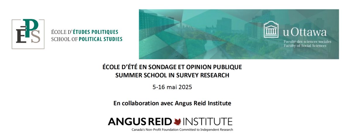 Benjamin Ferland (@ferland_ben) on Twitter photo In collaboration with <a href="/angusreidorg/">Angus Reid Institute</a> (<a href="/ShachiKurl/">Shachi Kurl</a> ) and my colleague Daniel Stockemer, we will hold the UO Summer School in Survey Research next May! Offered in French and English, the program is tailored for professionals and students! Book your place now! uosurveyprogram.com In collaboration with <a href="/angusreidorg/">Angus Reid Institute</a> (<a href="/ShachiKurl/">Shachi Kurl</a> ) and my colleague Daniel Stockemer, we will hold the UO Summer School in Survey Research next May! Offered in French and English, the program is tailored for professionals and students! Book your place now! uosurveyprogram.com