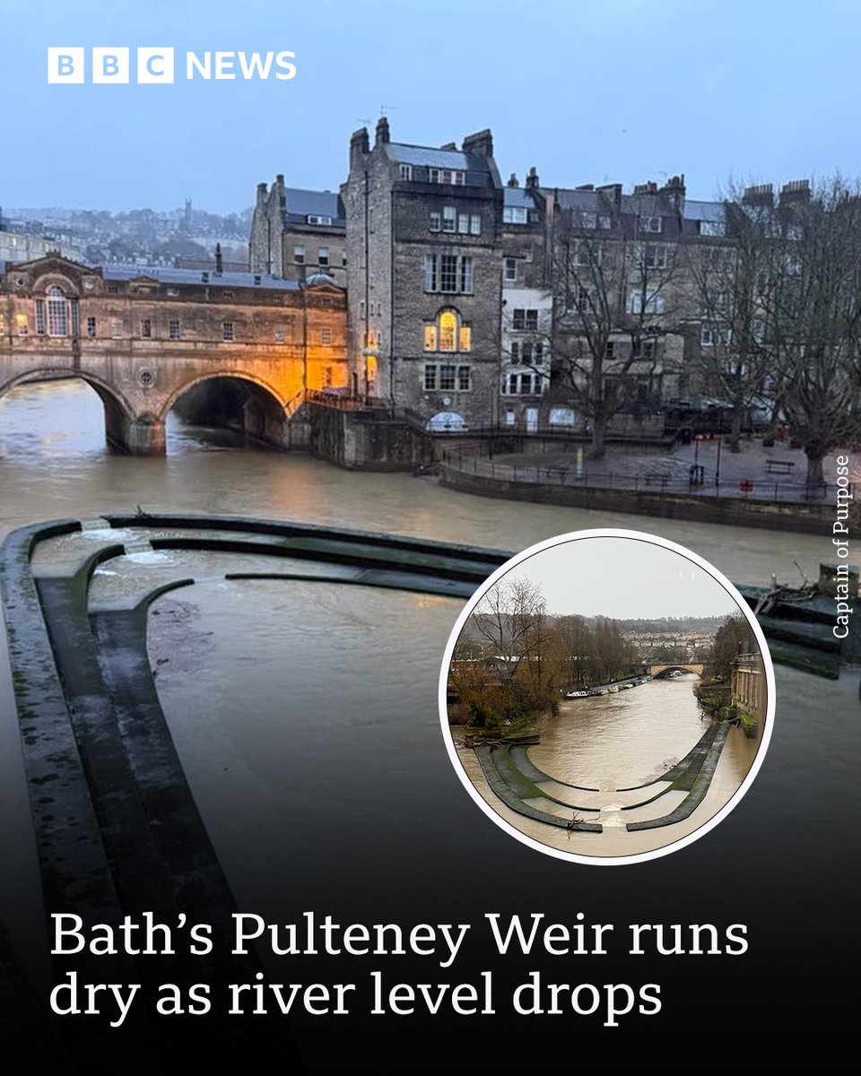 Weir-d 😮
A large tree limb has blocked the sluice gate next to the weir meaning it can't close properly.
The Environment Agency says staff are "working to remove the blockage and recover the river level".
