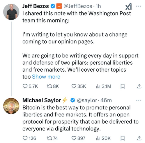 bull_verse's tweet photo. We completely agree with @saylor! Bitcoin is the best tool to promote personal freedom and free markets. The world needs to wake up and embrace this financial revolution! 🚀🔥 #Bitcoin #FreedomMoney https://t.co/FCIqWmtXme