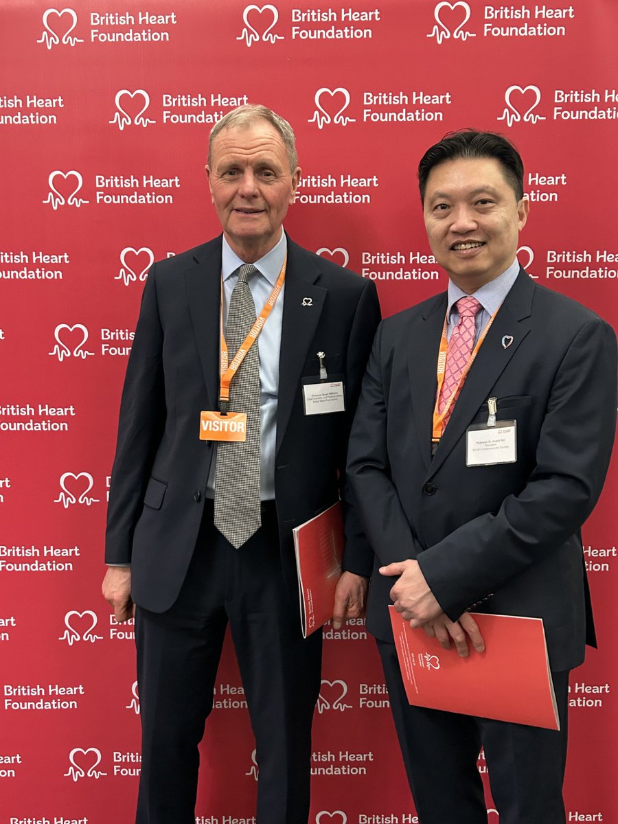 British Cardiovascular Society (@britishcardioso) on Twitter photo Today <a href="/BritishCardioSo/">British Cardiovascular Society</a> President <a href="/g_andre_ng/">G. Andre Ng</a> joined <a href="/TheBHF/">British Heart Foundation</a> Chief Scientific and Medical Officer Professor Bryan Williams at the launch of the cardiovascular community's call for a National Cardiovascular Disease Plan.
45 organisations have agreed that we need urgent action on Today <a href="/BritishCardioSo/">British Cardiovascular Society</a> President <a href="/g_andre_ng/">G. Andre Ng</a> joined <a href="/TheBHF/">British Heart Foundation</a> Chief Scientific and Medical Officer Professor Bryan Williams at the launch of the cardiovascular community's call for a National Cardiovascular Disease Plan.
45 organisations have agreed that we need urgent action on