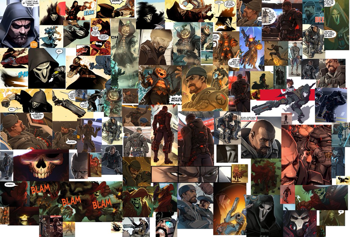 RED0KT0BERFEST's tweet image. gaze upon every single gabriel reyes in overwatch comics and short story #reaper