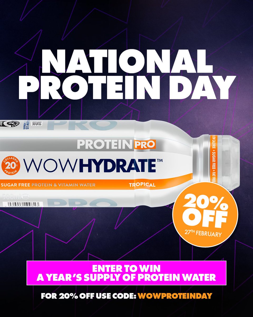 Power up for National Protein Day! 💪

Get 20% off our protein drinks for one day only. 

Whether you're recovering post-workout or just need an everyday protein boost, we’ve got you covered.

🔥 Use code WOWPROTEINDAY at checkout

📅 Offer valid: 27 Feb only

🛍️ No minimum spend