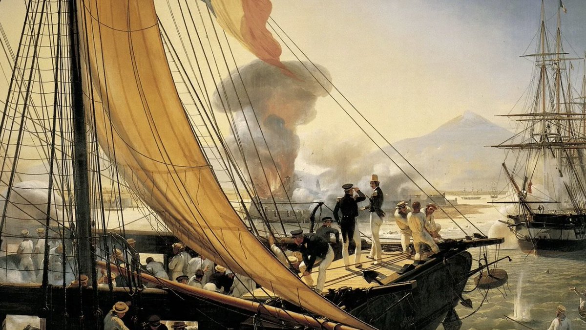 PGaleanaH's tweet image. #undíacomohoy en 1838, el representante de Francia, el barón Antoine-Louis Deffaudis envió un ultimátum al Ministerio de Relaciones. México no aceptó entrar en negociaciones mientras continuara la flota francesa en Veracruz, en el marco de la llamada Guerra de los Pasteles.