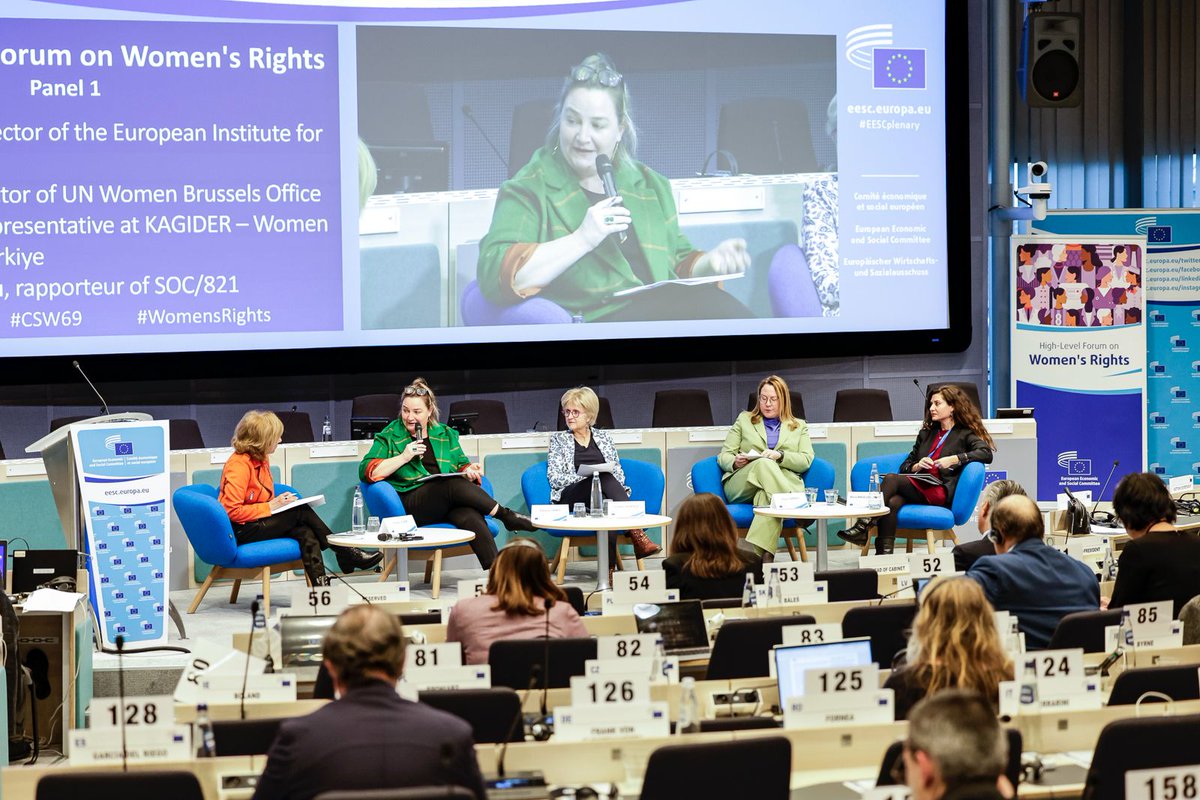 Oliver Röpke (@eesc_president) on Twitter photo Gender equality is at a crossroads. 
At today's High-Level Forum on #WomensRights, leaders sent a clear message: we must step up, not back down.
From tackling gender-based violence to breaking labour market segregation, commitments must turn into action.
The fight goes on.💜 Gender equality is at a crossroads. 
At today's High-Level Forum on #WomensRights, leaders sent a clear message: we must step up, not back down.
From tackling gender-based violence to breaking labour market segregation, commitments must turn into action.
The fight goes on.💜