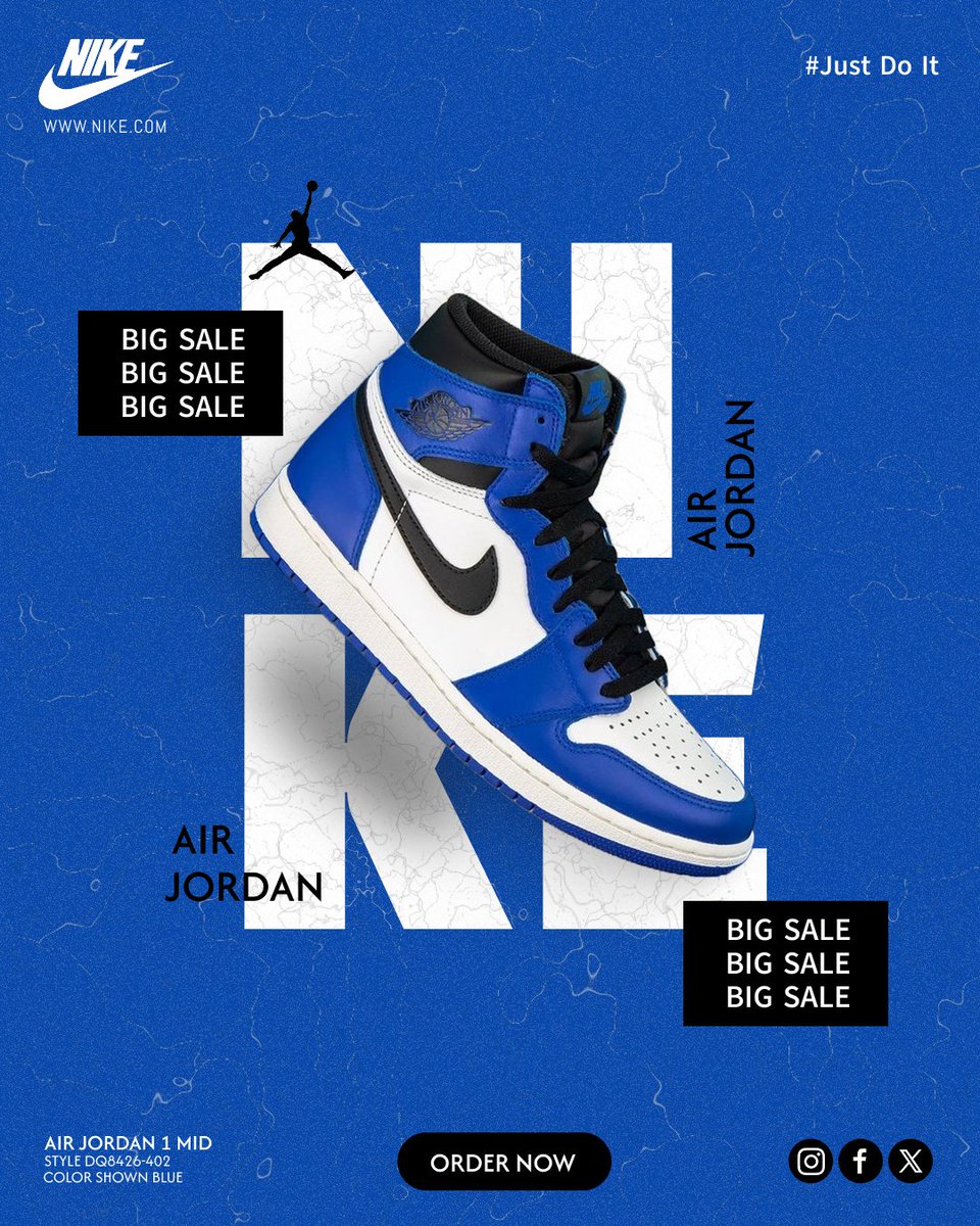 shcodify's tweet image. ✨Presenting the Nike Air Jordan 1 Social Media Ad Post Design 👟🔥
#design #adpostdesign #figma #uiuxdesign #socialmediaads #sneakerheads #airjordan1