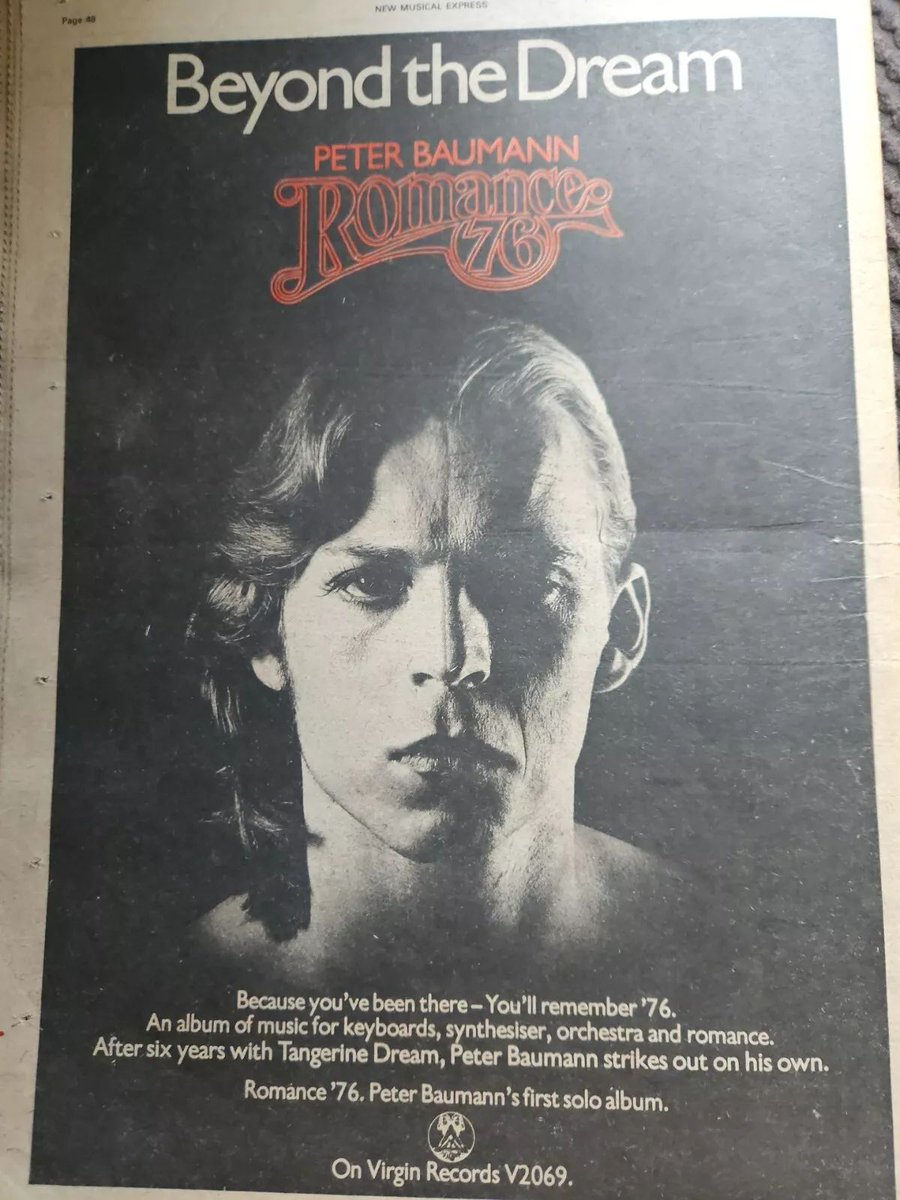 Telekonoid's tweet image. #PeterBaumann on this day 1977 #BerlinSchool

A very important person in the #TangerineDream saga. Beyond playing on their most influential 70's albums, he also ran the #PrivateMusic label from the mid-80s that released Tangerine Dream during the #MelroseYears