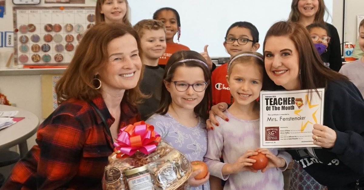 Quote of the day... "I've wanted to win this award my whole life!" - Mrs. Fenstemaker 🤣 Congratulations, you did it! Mrs. Fenstemaker is a 2nd grade teacher at Loganville-Springfield Elementary.  She was nominated by Avery &amp; Alivia, Jefferson and Caleb.