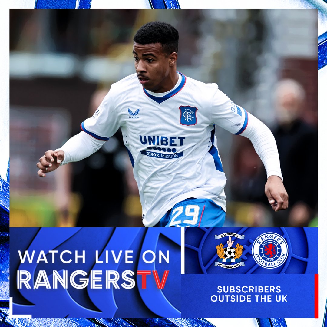 📺 RangersTV subscribers outside the UK can watch tonight's match at Rugby Park live.

👉 rng.rs/RTV-Subscribe