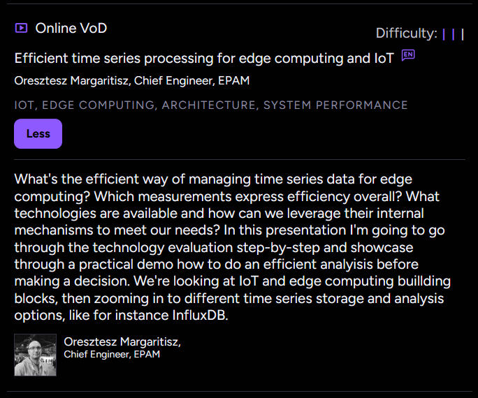 gitaroktato's tweet photo. I'm going to contribute with two presentations for the Warsaw IT Days! Join me if you're interested:
https://t.co/bxMSVUgZ2v

#architecture #iot #edgecomputing #systemperformance #engineeringpractices https://t.co/kyYcFwVrA4