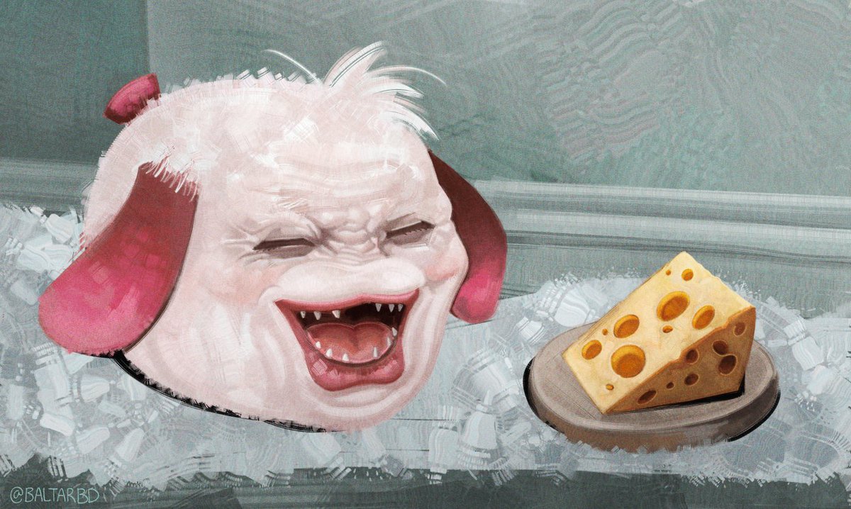 baltarbd's tweet image. Paomon is happy with a slice of cheese. I'd too be happy.
#digimon #デジモン