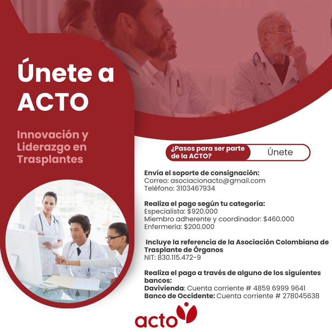 🔴 ¡Únete a ACTO y sé parte de la innovación en trasplantes! 🔴