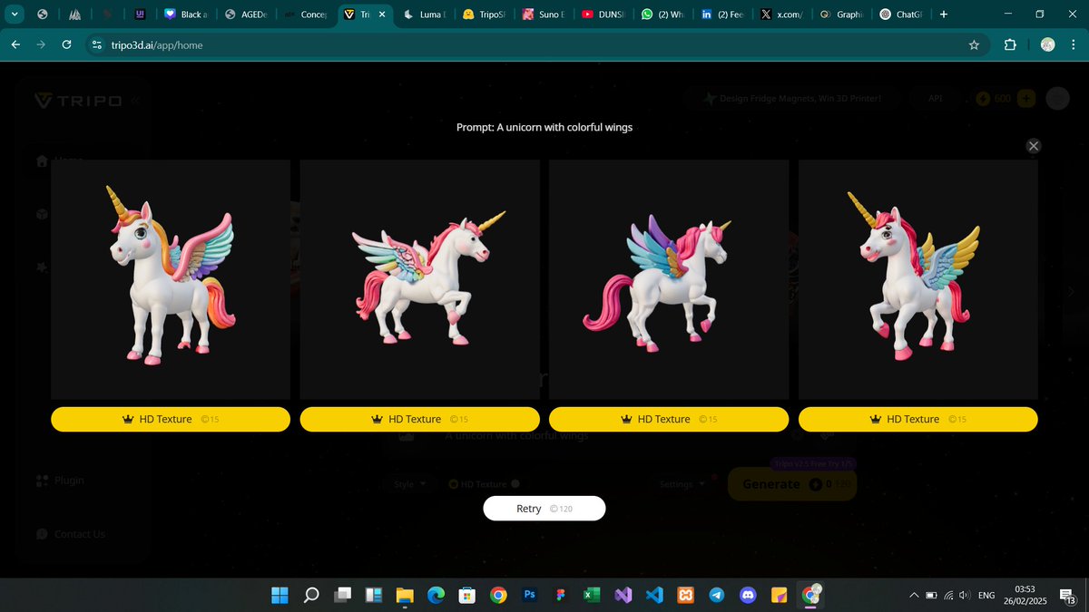 Are we witnessing the future of 3D hashtag#modeling? 
Tripod Ai (tripo3d.ai) and Meshy Ai (meshy.ai)

Let’s discuss! 👇