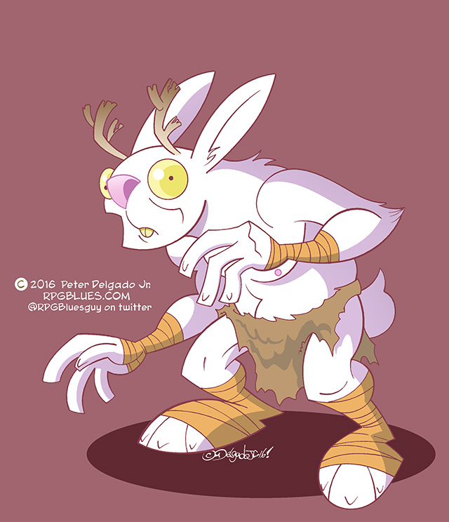 Found the first pic I ever did for Animal Alphabets back in 2016 the jackalope...
 @animalalphab #AnimalAlphabets #AnimalIllustrations #jackalope