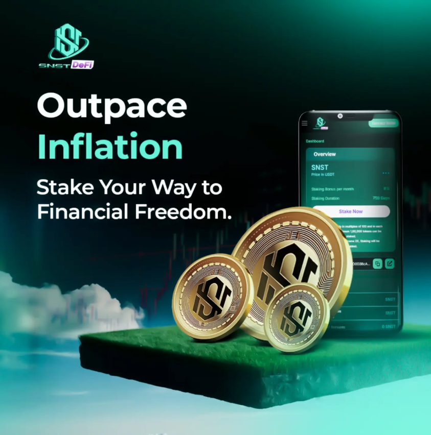 Don’t just watch your assets stagnate—take control and stake your way to financial freedom with SNST DeFi. Our decentralized staking platform is designed to push your assets forward, far beyond inflation. Secure your future today!

 snst.finance