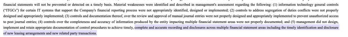 Super Micro $SMCI didn't do a great job identifying new related party transactions or new lease arrangements according to BDO, their new auditor