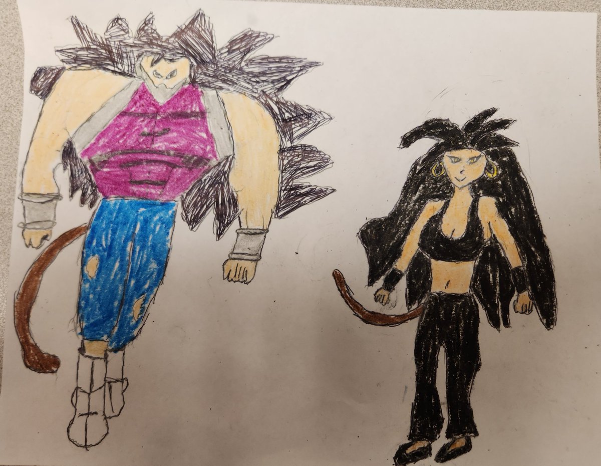 ArkansasLarue1's tweet photo. Okay got two I made. First is Cumber from DragonBall the second is an OC Sayain girl named Chiva for my friend whose OC it is. #Cumber #DragonBall #Fan https://t.co/CyjMIYl3m9