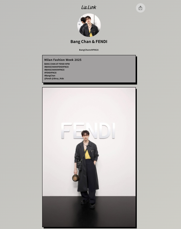 modest_stay's tweet photo. I'll try to gradually update the site with new links. Please engage with the original posts
🖤Let's support Bang Chan🖤

https://t.co/q78PFo081N

#BANGCHANXFENDIFW25
#BANGCHANXMFW25
#FENDIFW25
#BangChan https://t.co/Sp3MF1D6x1