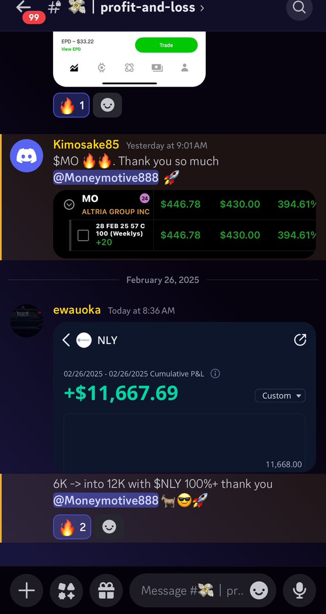 THE POWER OF OPTIONS TRADING WITH MONEYMOTIVE A+  🌎📚🥇

SMALL ACCOUNT MONEY GLITCH 🤑💸 $SPX $NLY $T $VZ $MO $SPY $NDX

REAL TRADERS 🔥 REAL PROFITS 💯 IN REAL TIME 

whop.com/moneymotive