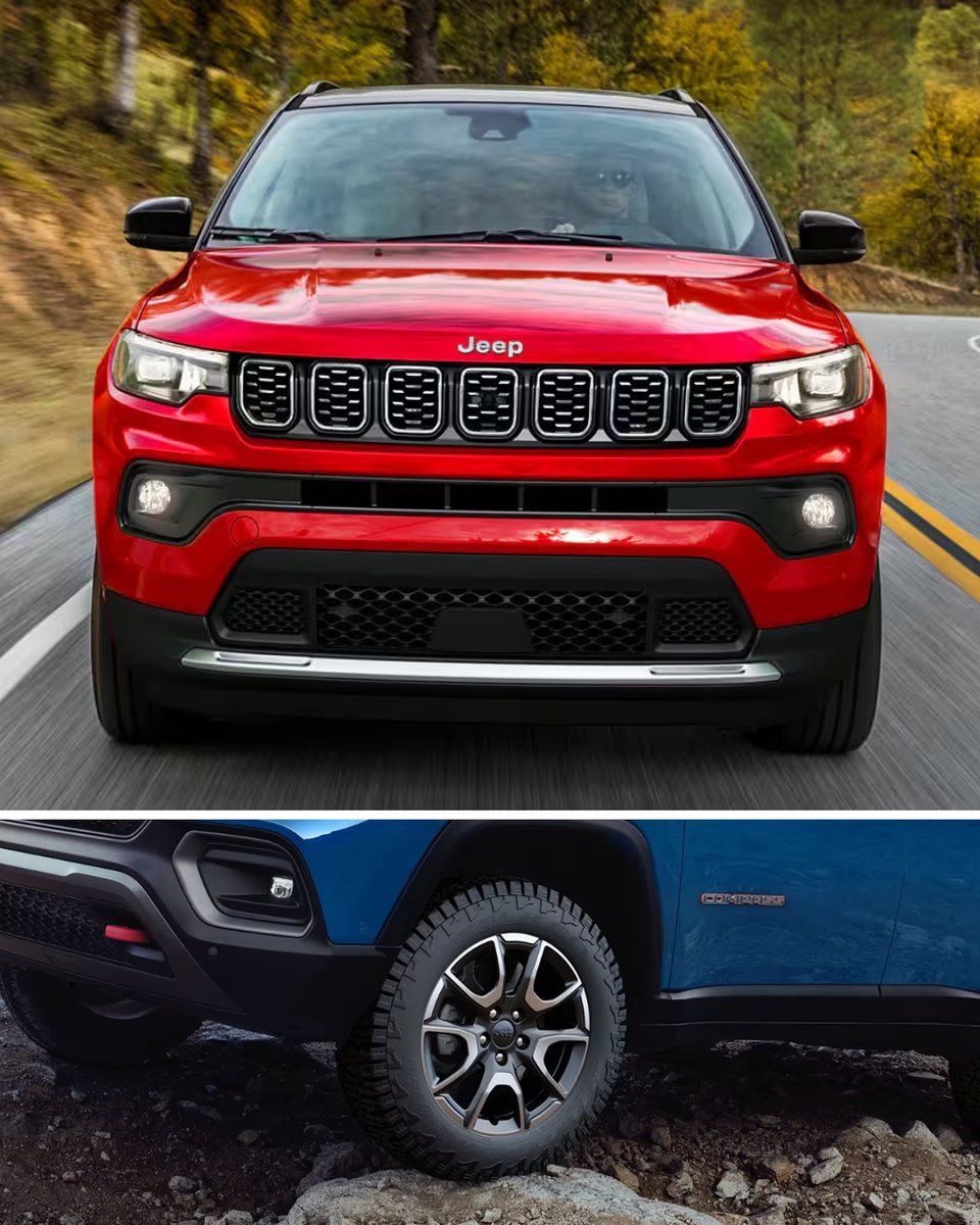 CullmanCDJR's tweet photo. Longer days are ahead of us and the 2025 #JeepCompass is ready for adventure! 🚙✨ From weekend getaways to everyday drives, this SUV delivers the perfect mix of style, capability, and adventure. Where will your #Jeep take you this season? 🌸 #CarCrushWednesday #JeepUSA https://t.co/EJVjYkBIPH
