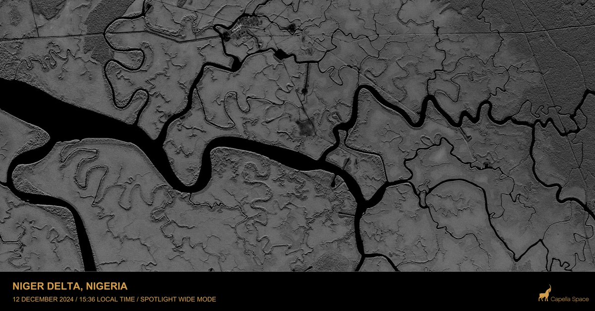 capellaspace's tweet image. Capella’s SAR technology is helping monitor oil spills in the Niger Delta, revealing critical environmental details—anytime, in any weather. Look closely… do you see a face hidden in the landscape?

Learn more: hubs.la/Q037frlq0

#NigerDelta #Environmentalmonitoring