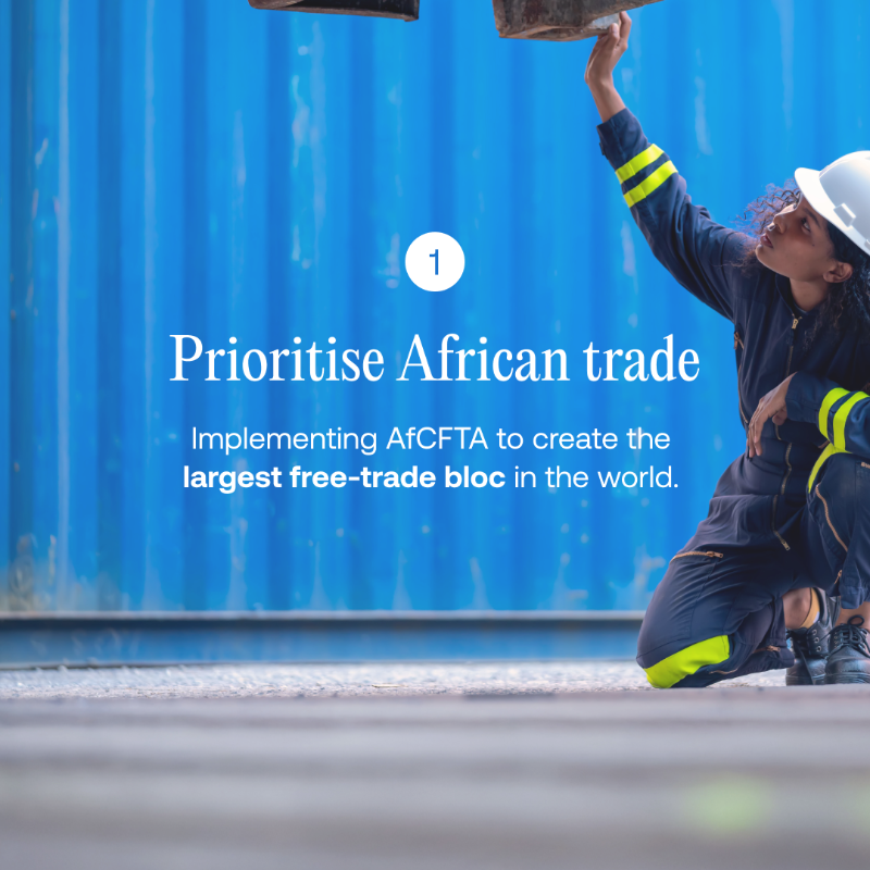 InstituteGC's tweet photo. The return of an “America First” agenda under President Trump has disrupted global geopolitics – presenting both challenges and opportunities for Africa. 

Leaders across the continent now have the opportunity to create an “Africa First” strategy. Swipe to learn more ➡️