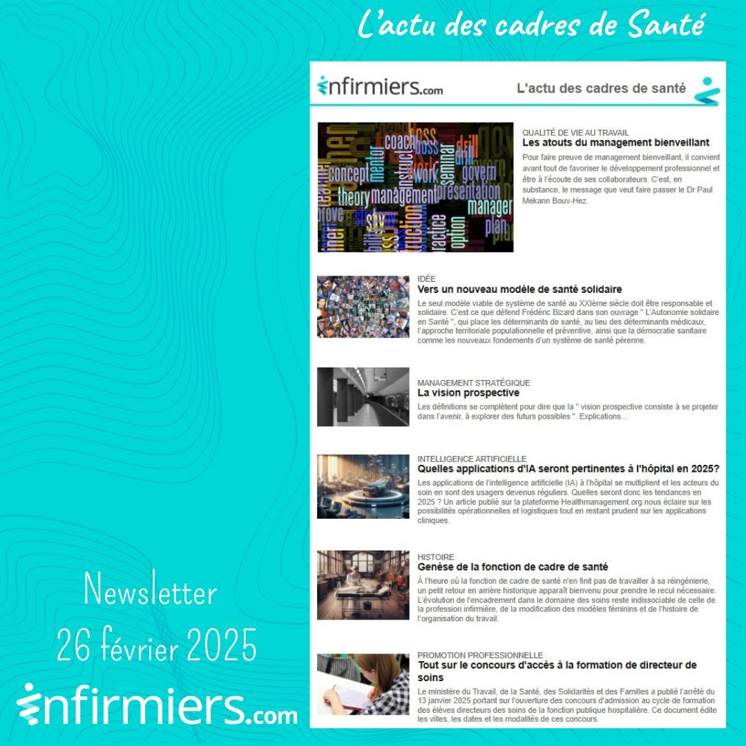 Chaque dernier mercredi du mois, retrouvez toute l'actualité des cadres de santé dans notre #newsletter 👉🏻 buff.ly/3ESqG2K