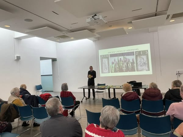 CoArmaghCommDev's tweet photo. Participants of the Behind the Door project recent visit included a talk regarding the Ancient Order of Hibernians. Thank you Sean for coming to speak to the group it was a very informative presentation. https://t.co/XOMIMDuOJh