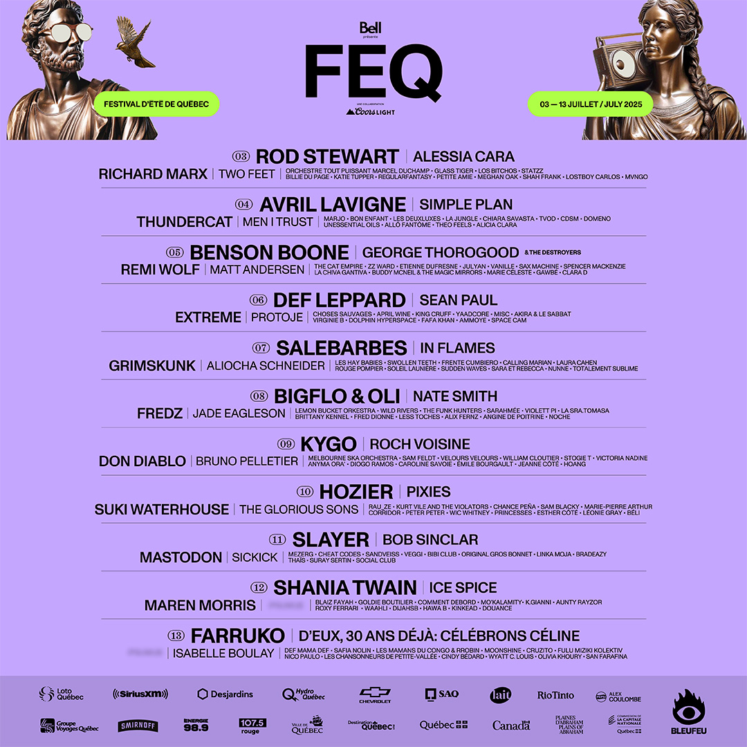 Quebec City, we are headed your way to @festivaleteqc! 🥳 Passes on sale now at feq.ca. Cannot wait. This one is going to be 🔥🔥🔥