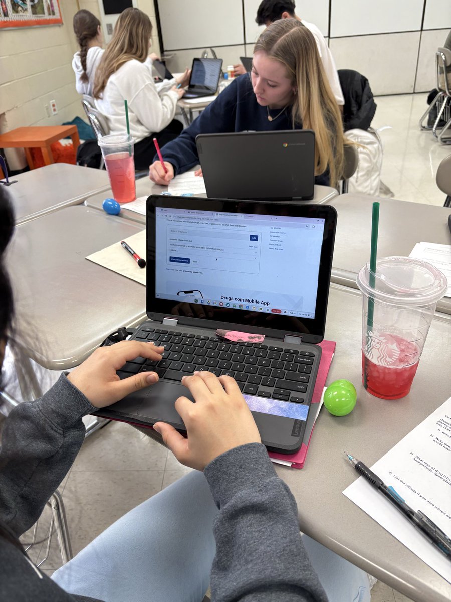 Analyzing OTC and prescription drug effects and interactions in Health class today.  <a href="/MrsValenti/">Erica Valenti</a> <a href="/CUSD200/">CUSD 200 #YourCommunitySchools</a>