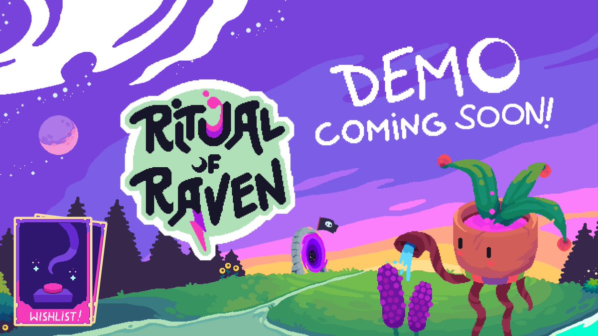 Amazing news: A Ritual of Raven DEMO is coming to you on March 3rd! 🔮

Explore the magical world, dive into the farming mechanic &amp; meet your quirky new neighbours! 🌾✨

Wishlist NOW to be ready! 😍 
👉 bit.ly/TW-ROR