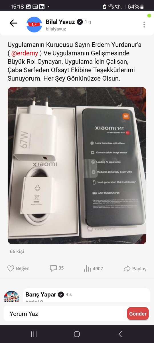 Ofsayt uygulaması kullanan,  biriktirdikleri kredilerle hediyeler kazanan bazı kullanıcılarımızın kendi paylaşımlarından örnekler. 

Siz yoksa hala başka uygulamalarda reklam görmemek icin üste para ödeyenlerden misiniz?