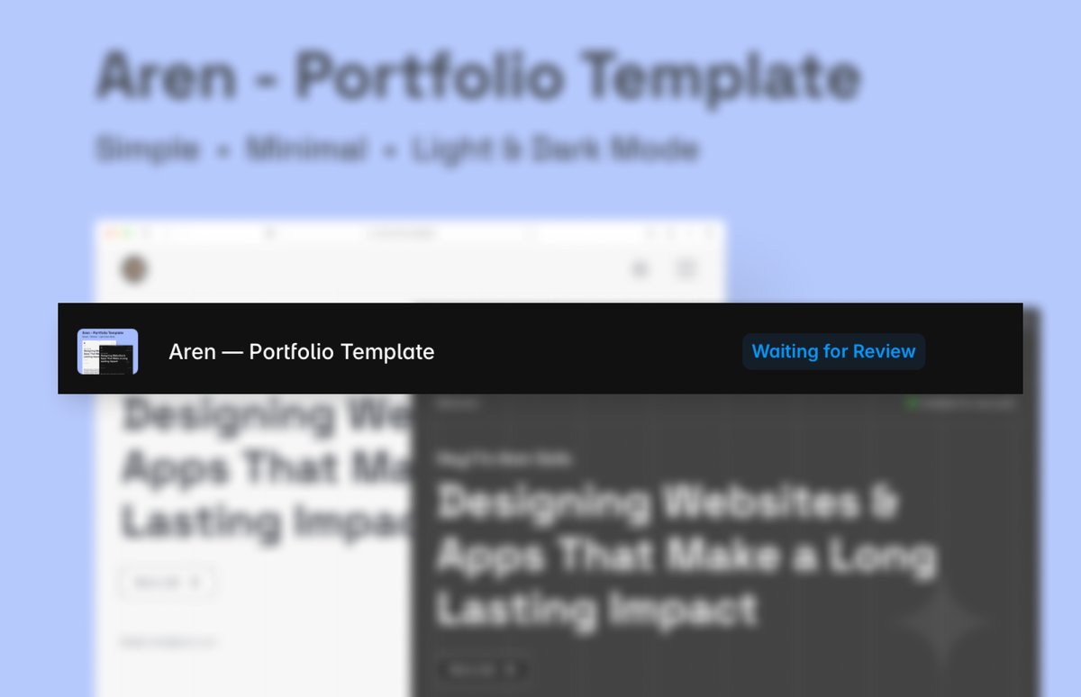 nivrit_framer's tweet image. Submitted my new portfolio @framer template &quot;Aren&quot; on the marketplace. 

Gone with a simple and minimalistic approach and the best part is it has dark and light mode switching. 

#framer #webdesign #framer_template #built_in_public