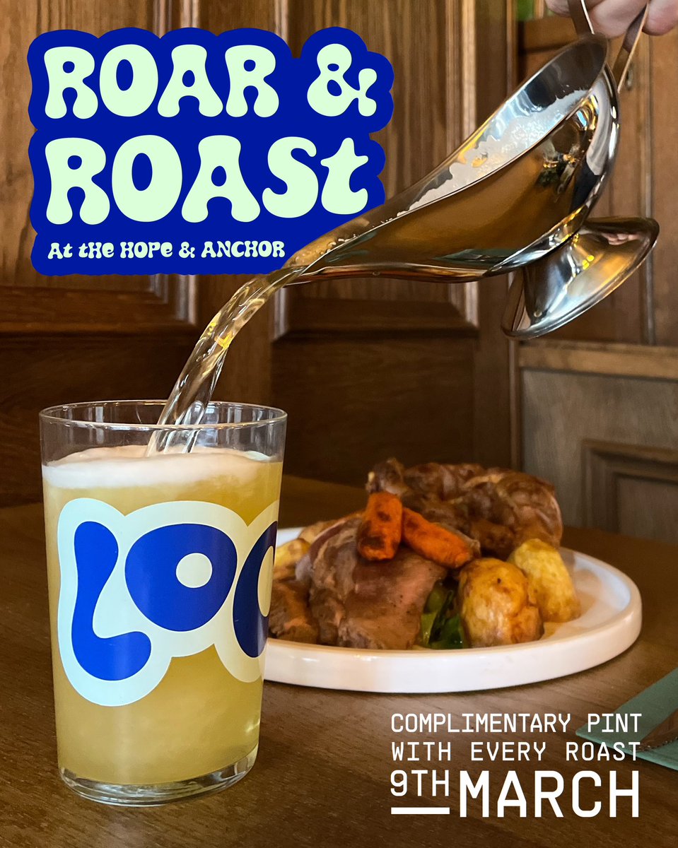 Hope & Anchor, Brixton (@hopeandanchorsw) on Twitter photo We’ve teamed up with <a href="/drinklocal/">drink local</a>.uk to bring you the perfect pairing – order a roast and enjoy a complimentary Local Beer on us!
* When? Sunday, March 9th
* Where? Hope & Anchor, Brixton
* How do I get a LOCAL beer? Just buy a Roast
* Who is playing? England v. Italy - 3pm We’ve teamed up with <a href="/drinklocal/">drink local</a>.uk to bring you the perfect pairing – order a roast and enjoy a complimentary Local Beer on us!
* When? Sunday, March 9th
* Where? Hope & Anchor, Brixton
* How do I get a LOCAL beer? Just buy a Roast
* Who is playing? England v. Italy - 3pm