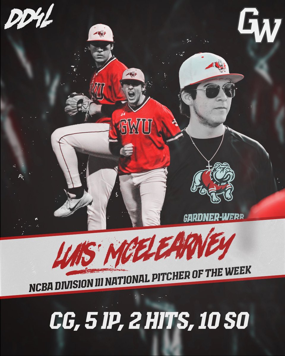 Congratulations to Brodie Robertson and Luis McElearney for earning NCBA DIII National Player, and Pitcher of the week. 

These two crushed it in their performances against Furman this past Sunday!