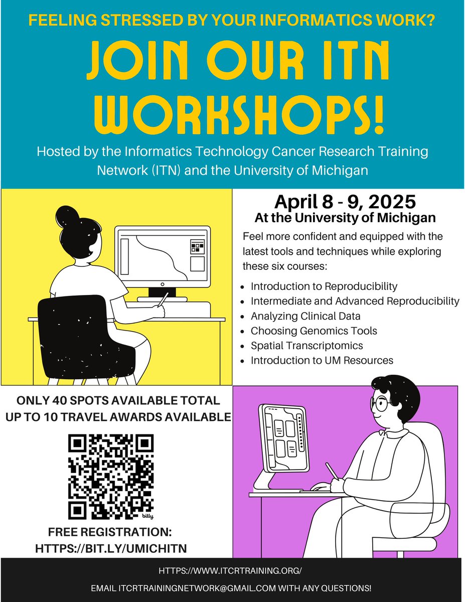 Come join our next set of workshops at the University of Michigan on April 8th and April 9th!