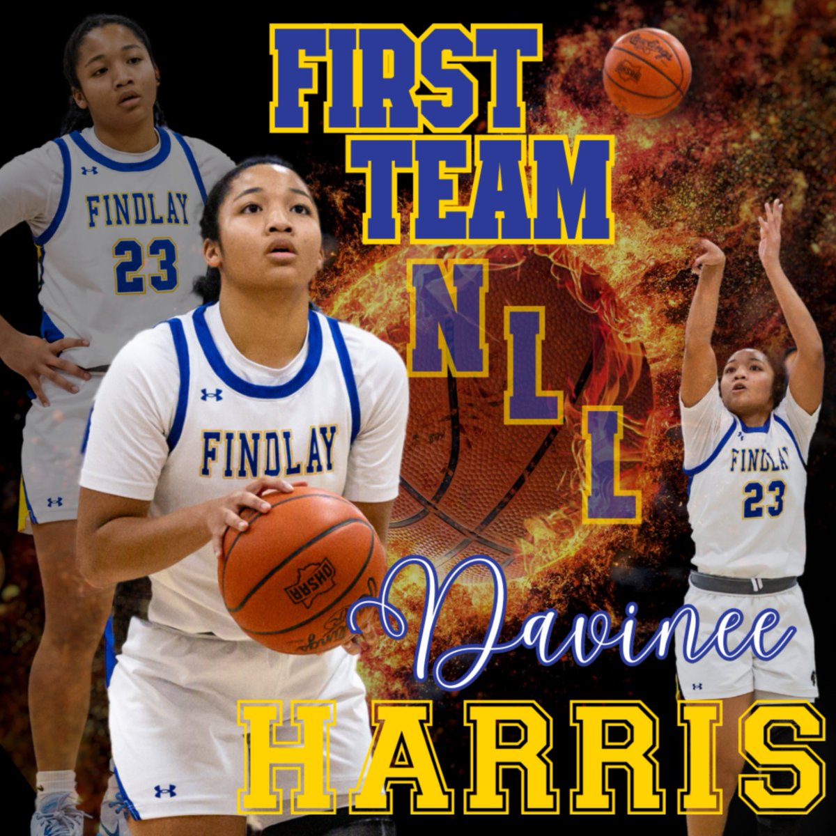 🎉 Huge congratulations to Davinee Harris on being named to the First Team NLL for basketball! 🏀👏 Your hard work, dedication, and incredible talent have clearly paid off! Keep shining on the court, Davinee.🌟 #FirstTeamNLL #TrojanTrue