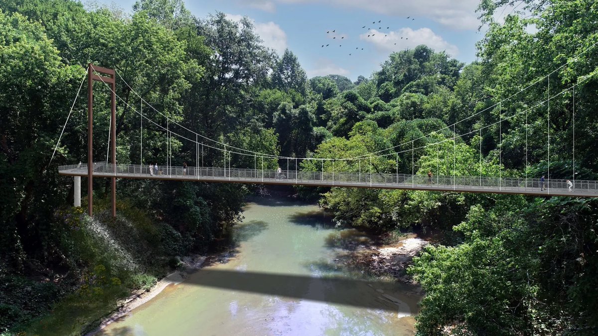 PATH is ecstatic about the great partnership with ABI to complete the NW Beltline by 2030!

Read more about the "Work under way on Beltine's first suspension bridge" ⤵️

🔗: in bio from <a href="/ThomasWheatley/">Thomas Wheatley is mostly on Bluesky these days</a> at <a href="/Axios/">Axios</a>
📸: rendering provided by ABI