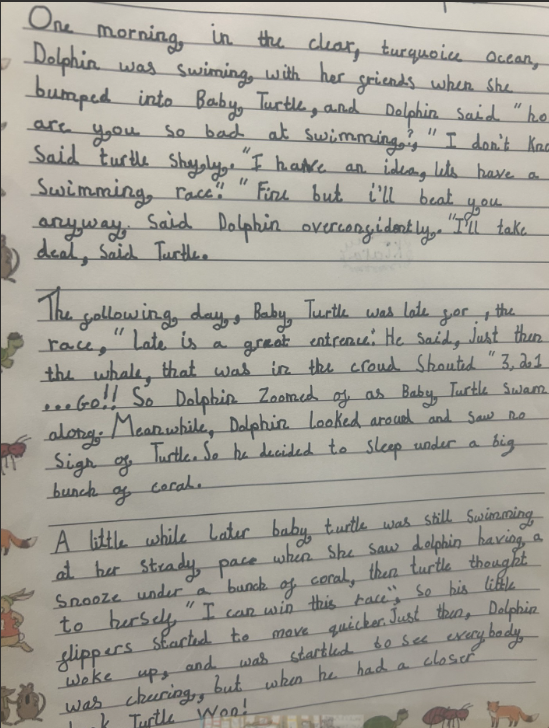 latimerprimary's tweet image. #3JK #LatimerEnglish The children finished off the Fable unit by writing their own fabulous versions of The Lion and the Mouse 🦁🐭