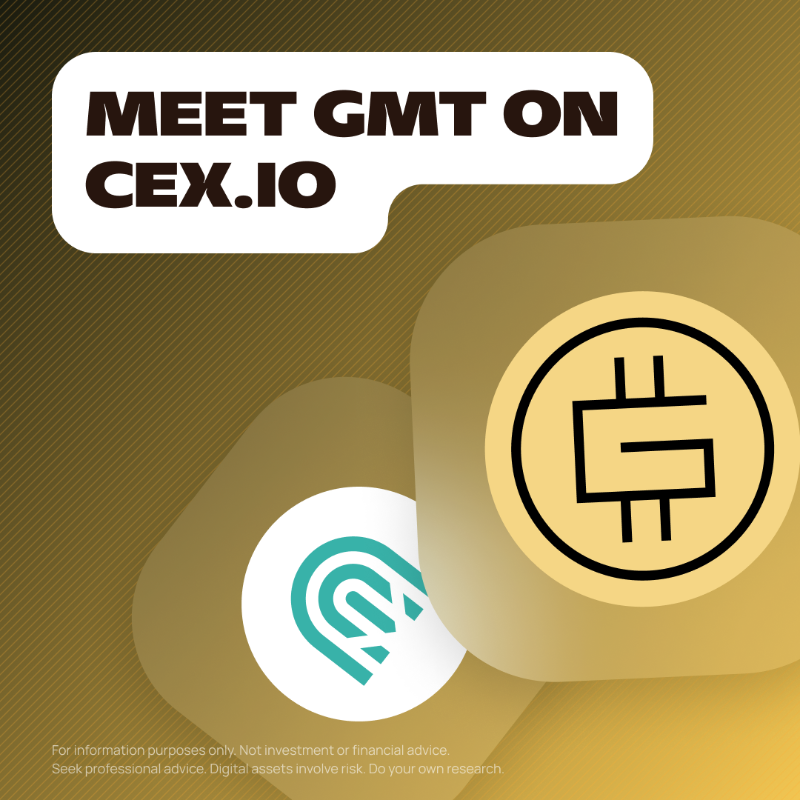 cex_io's tweet photo. 👀 Our platform just got a little bigger and a lot more exciting. Welcome aboard $GMT! @fslweb3

⭐ Buy instantly with card — https://t.co/lsKV0pKSRu ⬅️
⭐ Trade GMT with deep liquidity and tight spread — https://t.co/kW2wgZ9kv6 ⬅️