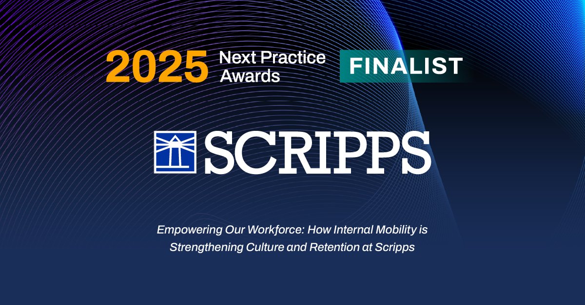 Excited to share <a href="/EWScrippsCo/">The E.W. Scripps Co.</a> is a finalist for the 2025 Next Practice Awards by <a href="/i4cp/">The Institute for Corporate Productivity (i4cp)</a> highlighting our commitment to internal mobility, pushing the boundaries of HR and workforce innovation. Winners announced live at the i4cp Next Practices Now Conference on March 5.