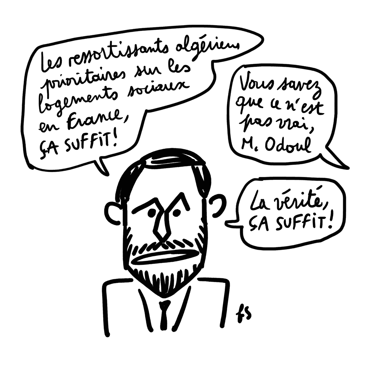 FredSochard's tweet photo. Oui quelque chose n'est pas crédible dans ce dessin… Dans la vraie vie, aucun journaliste ne le reprend… https://t.co/Ih6sFTRnuq