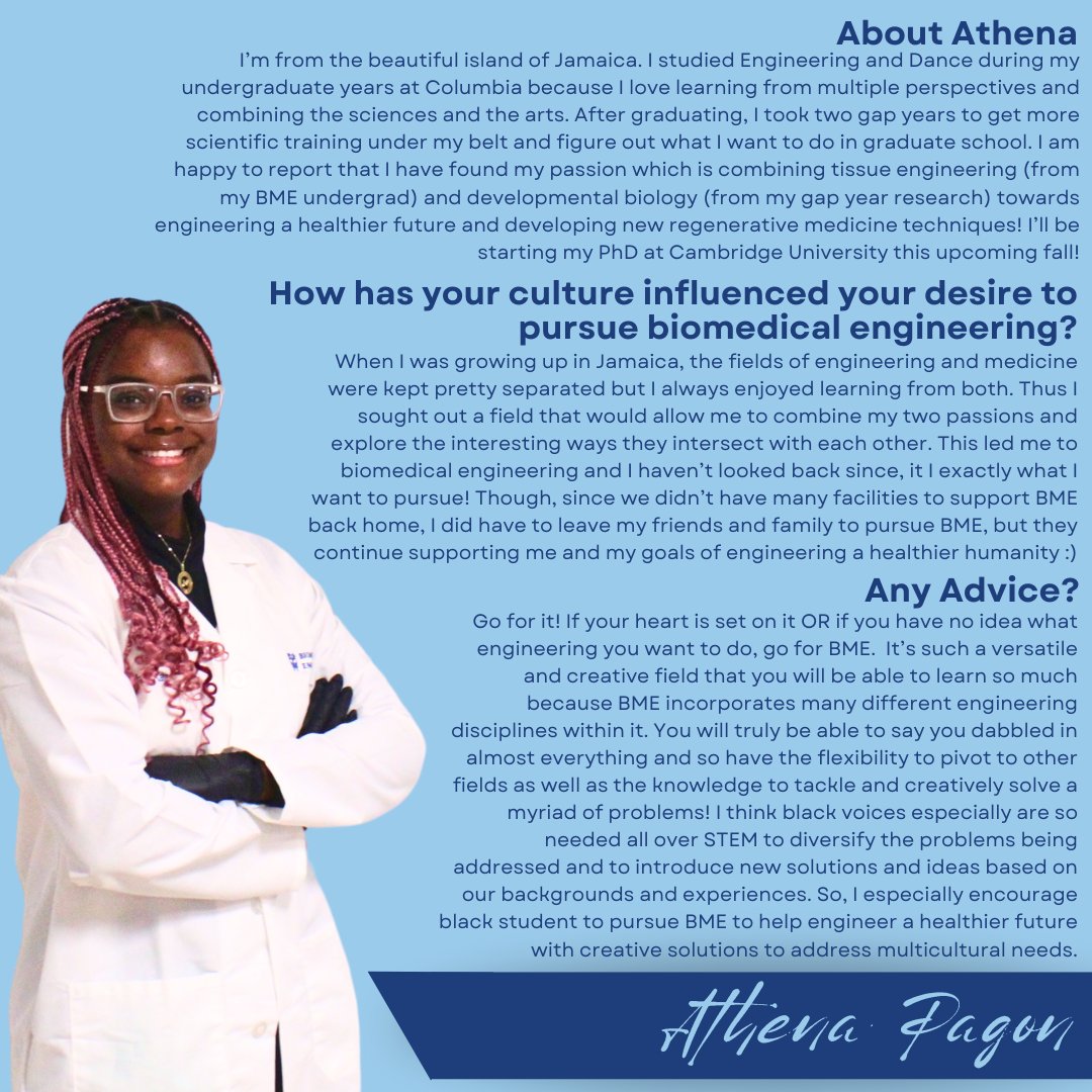 This #BlackHistoryMonth, we're highlighting members of our BME Family! Swipe 👉 and learn more about Athena!