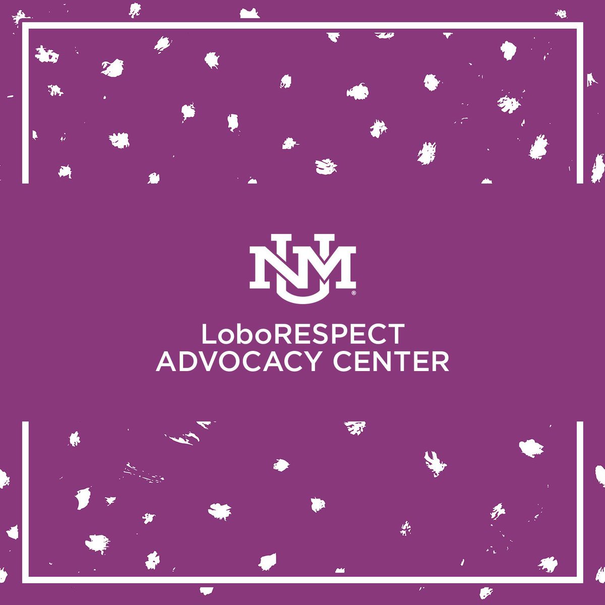 The LoboRESPECT Advocacy Center provides a place for students to receive support and advocacy services in the aftermath of any form of crisis including, but not limited to, any form of assault, hazing or hate incidents.

Learn more about LoboRESPECT here: loborespect.unm.edu/index.html