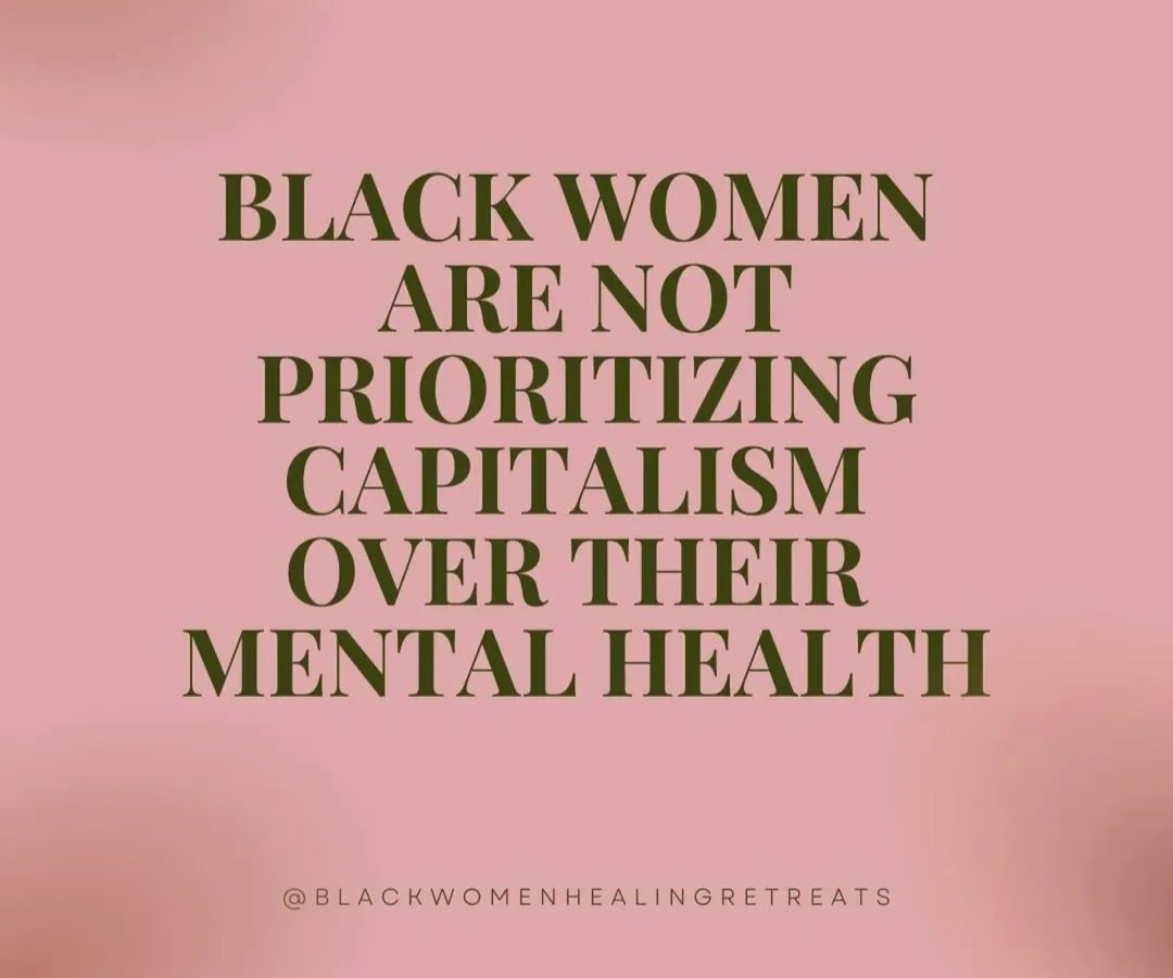 itsjoeyheree's tweet image. Definitely something Black Women should do for this year! ๐ค๐ค
All credit goes to @/BlackWomenhealingretreats on Instagram