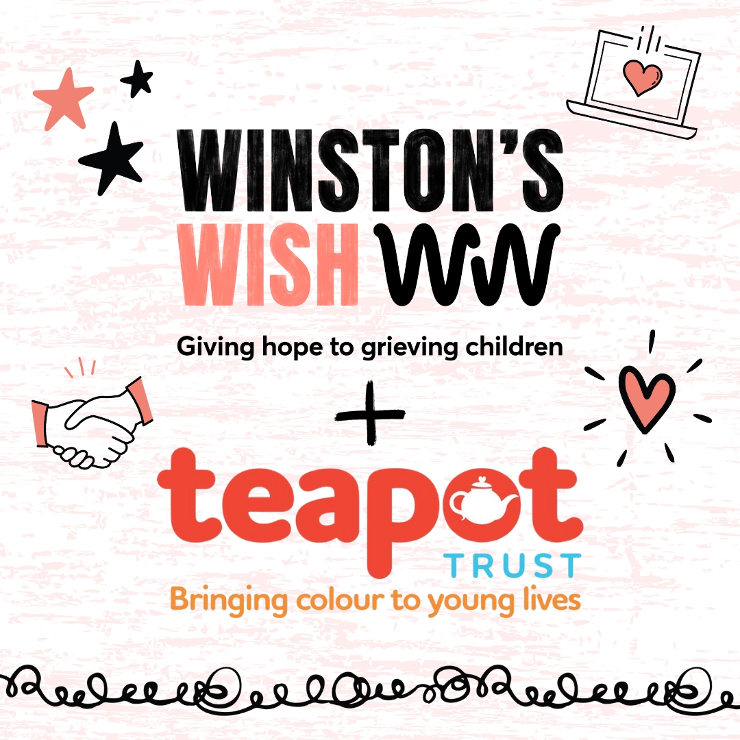 Winston's Wish (@winstonswish) on Twitter photo We're pleased to announce we're partnering with <a href="/TeapotTrust/">Teapot Trust</a>, a mental health charity that provides support and improves the lives of children living with chronic health conditions through art therapy. We can't wait to see what the future brings! 🙌 We're pleased to announce we're partnering with <a href="/TeapotTrust/">Teapot Trust</a>, a mental health charity that provides support and improves the lives of children living with chronic health conditions through art therapy. We can't wait to see what the future brings! 🙌
