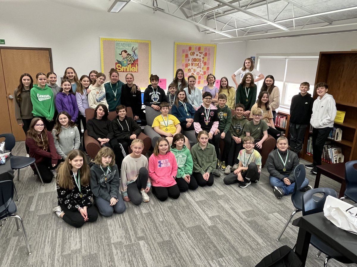 BrucherReads's tweet photo. GMS had 48 students qualify for the Caudill voting party today! Students picked Charlie Thorne and the Last Equation for their favorite. #BeLeafs  @GeneseoCurrent @RCYRBA https://t.co/LfcQiBsPnk